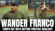 Wander Franco Displays Switch Hitting Power in Batting Practice | Tampa Bay Rays Highlight