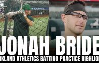 Jonah Bride Sprays Line Drives in Oakland Athletics Batting Practice | Oakland A’s Rookie Season