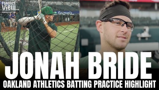 Jonah Bride Sprays Line Drives in Oakland Athletics Batting Practice | Oakland A’s Rookie Season