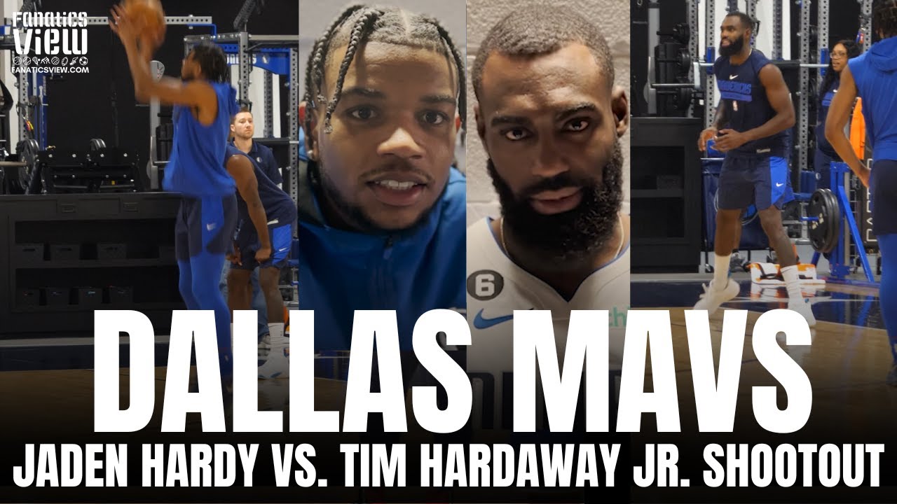 Jaden Hardy vs. Tim Hardaway Jr. 3-Point Shootout SQUARE OFF Highlight at Dallas Mavs Training Camp