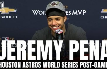 Jeremy Pena Reacts to Houston Astros Winning World Series vs. Phillies & Winning World Series MVP