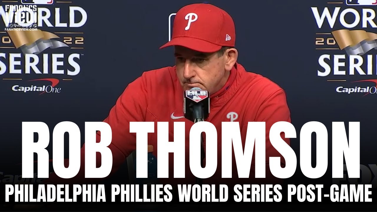 Rob Thomson Reacts to Philadelphia Phillies Losing World Series vs. Houston & Zack Wheeler Decision