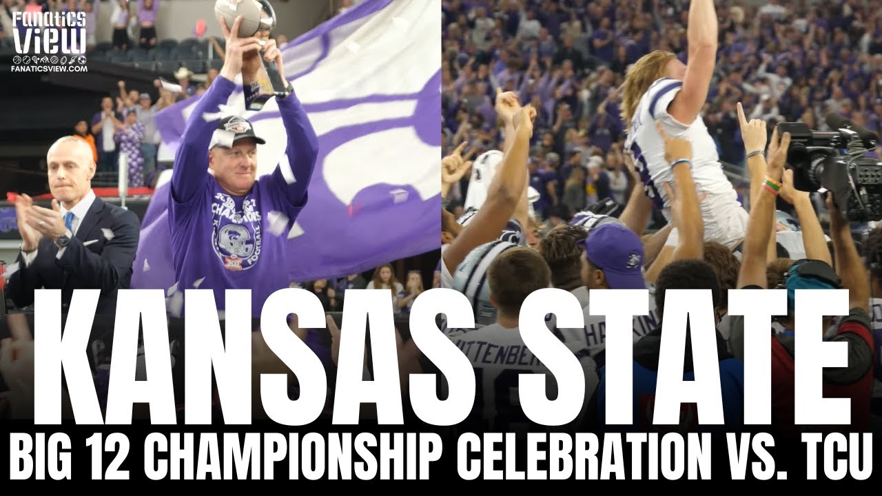 Kansas State Wildcats Celebrate Big 12 Football Championship Moments After Overtime Win vs. TCU