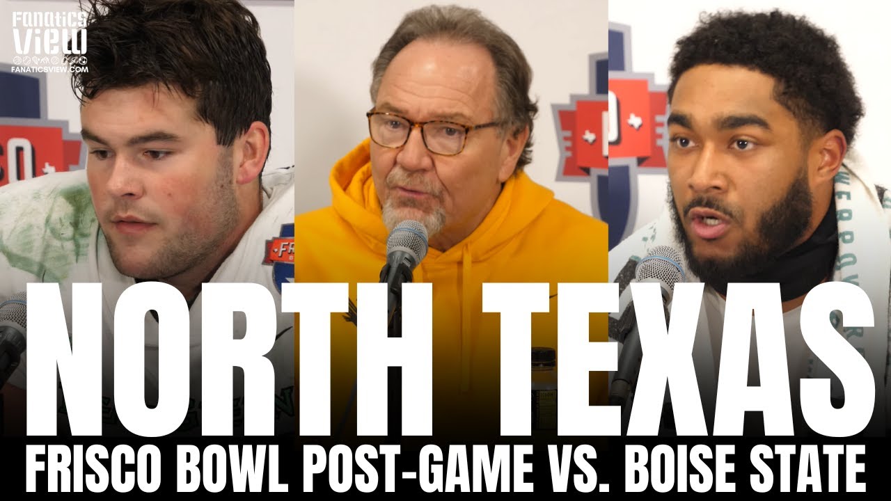 Phil Bennett & North Texas Players React to Mean Green's Bowl Loss vs. Boise State, UNT Future