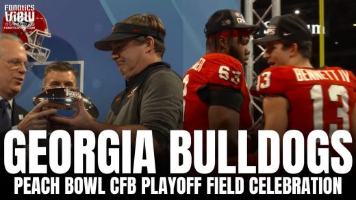 Georgia Bulldogs Peach Bowl CFB Playoff Trophy Presentation & Field Celebration Moments After Win