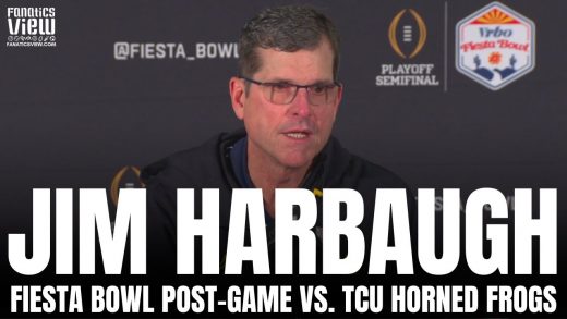 Jim Harbaugh Reacts to Michigan Wolverines Losing Fiesta Bowl vs. TCU in INSTANT CLASSIC Game