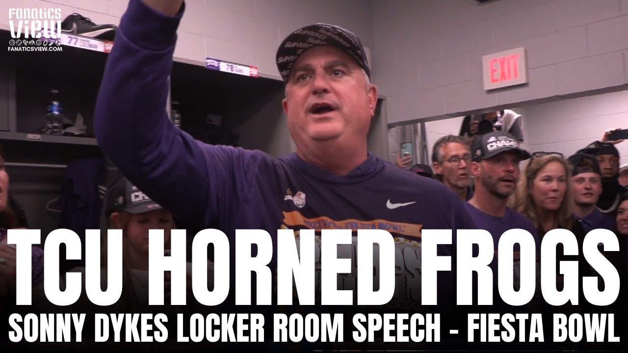 Sonny Dykes Locker Room Post-Game Speech to TCU Horned Frogs Moments After Advancing to the 'Natty'