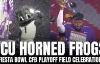 TCU Horned Frogs Celebration Moments After Advancing to National Championship | Full Field Reaction