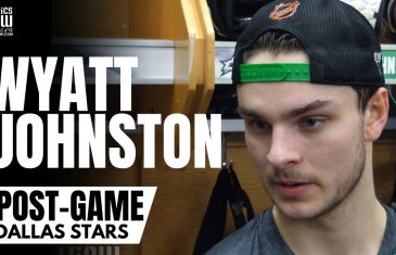 Wyatt Johnston Explains Jamie Benn Being an Underrated Passer & Playing With Benn | Stars Post-Game