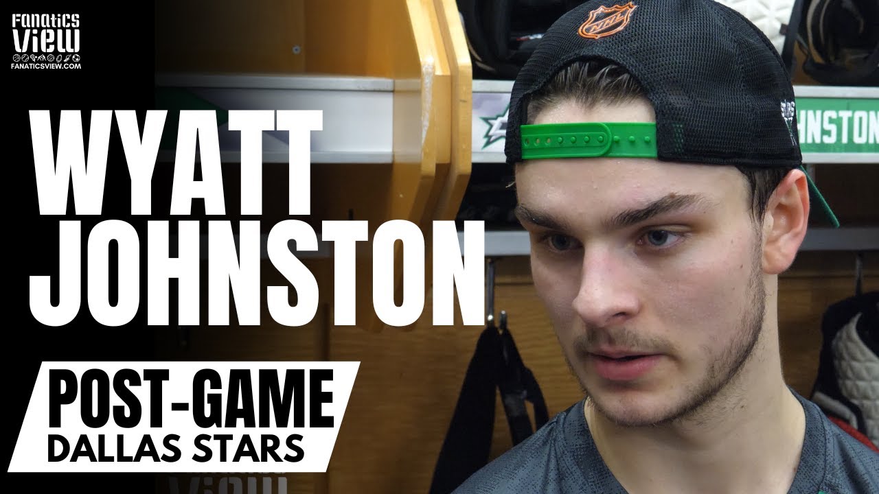 Wyatt Johnston Explains Jamie Benn Being an Underrated Passer & Playing With Benn | Stars Post-Game
