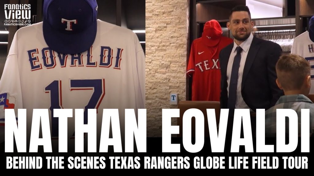Nathan Eovaldi Tours Texas Rangers Clubhouse & Globe Life Field for First Time After Signing