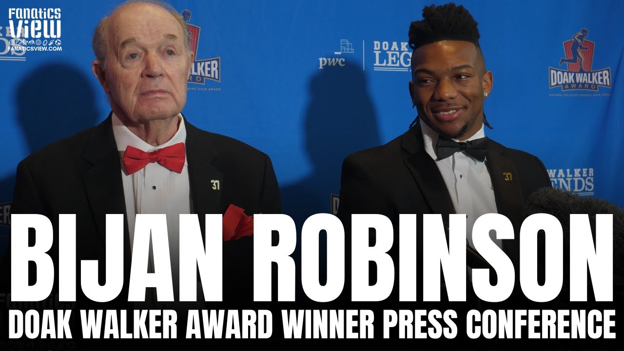 Bijan Robinson Reacts to NFL Future, Texas Longhorns Career & Doak Walker Award With Donny Anderson