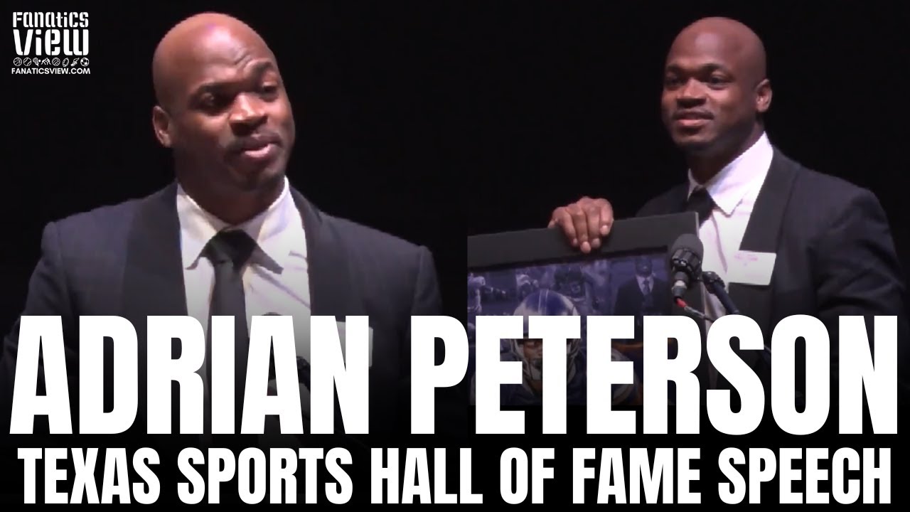 Adrian Peterson Reveals Why He Chose Oklahoma Sooners & Reminisces on Career | TXSHOF Speech
