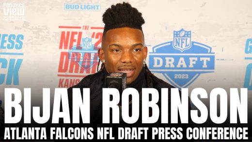 Bijan Robinson Reacts to Being Drafted by Atlanta Falcons & Texas Longhorns Future | NFL DRAFT