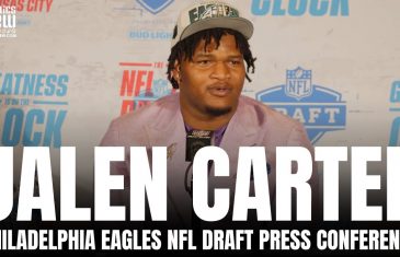 Jalen Carter Reacts to Being Drafted by Philadelphia Eagles & Joining Fellow Georgia Bulldogs