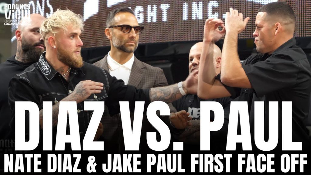 Nate Diaz & Jake Paul Face Off for First Time in Dallas, Texas | Jake Paul vs. Nate Diaz Boxing