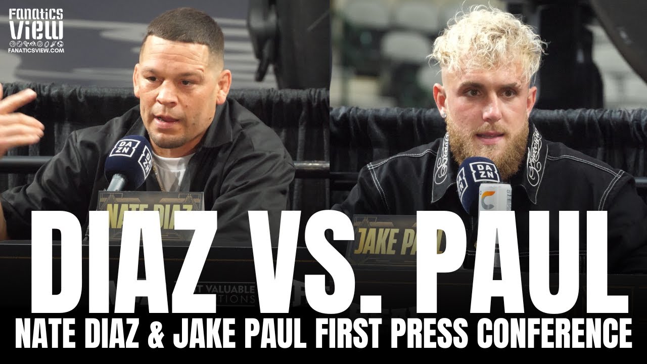 Nate Diaz & Jake Paul FULL HEATED Kick-Off Press Conference in Dallas, Texas | FANATICS VIEW