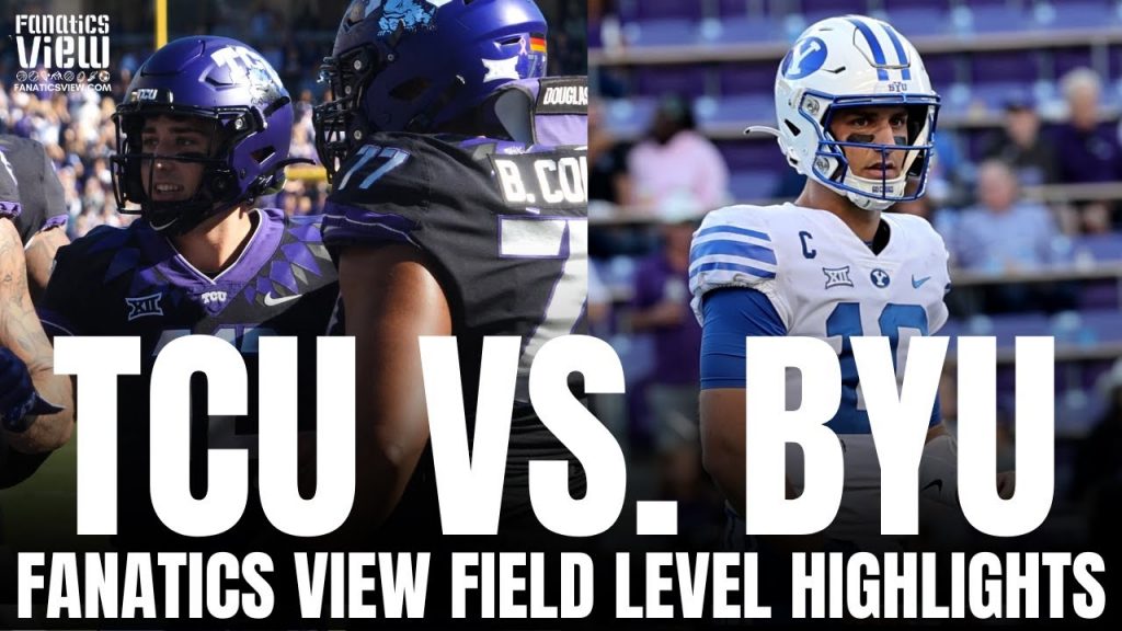 TCU Horned Frogs vs. BYU Cougars College Football Highlights | Fanatics View Sideline Camera