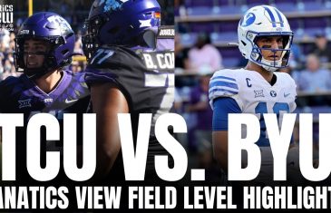 TCU Horned Frogs vs. BYU Cougars College Football Highlights | Fanatics View Sideline Camera