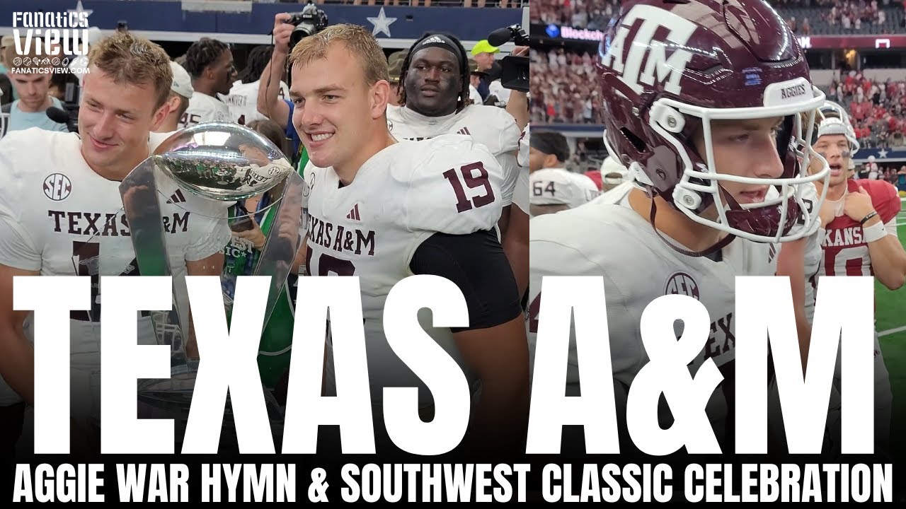Texas A&M Aggie War Hymn & Aggies Field Celebration After Winning Southwest Classic vs. Arkansas