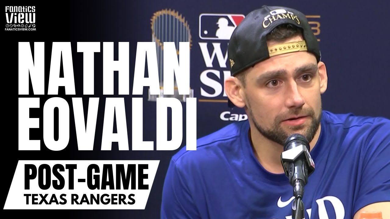 Nathan Eovaldi Reacts to Texas Rangers Winning First Ever World Series & Representing State of Texas