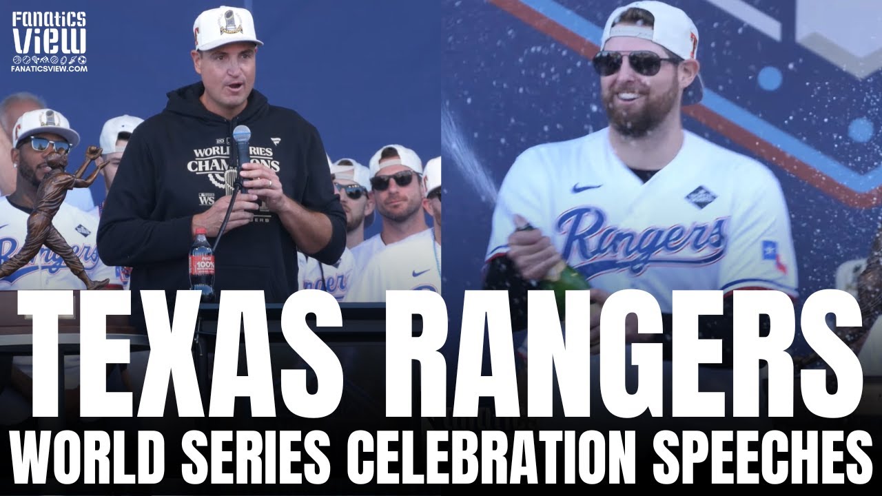 Texas Rangers Full World Series Celebration Speeches at 2023 Texas Rangers World Series Parade