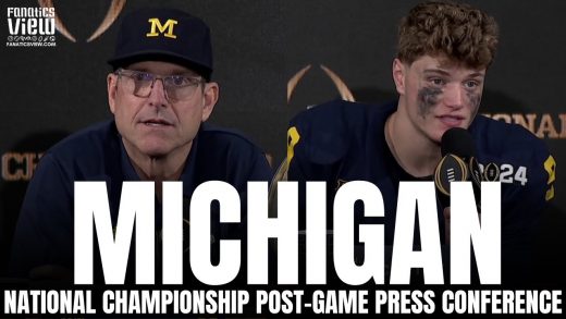 Jim Harbaugh, JJ McCarthy & Michigan Wolverines React to National Championship Win vs. Washington