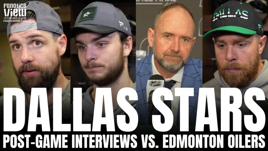 Jamie Benn, Joe Pavelski, Wyatt Johnston & DeBoer on Chris Tanev Injury, Stars GM4 Loss vs. Oilers
