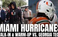 Miami Hurricanes Stadium Walk-In & Warm-Up Workouts vs. Georgia Tech | Miami Hurricanes Football