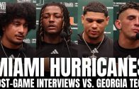 Miami’s Elijah Arroyo, Malik Bryant, Francisco Mauigoa & Xavier Restrepo Recap Win vs. Georgia Tech