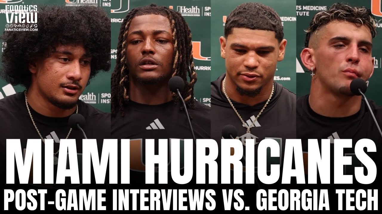 Miami's Elijah Arroyo, Malik Bryant, Francisco Mauigoa & Xavier Restrepo Recap Win vs. Georgia Tech