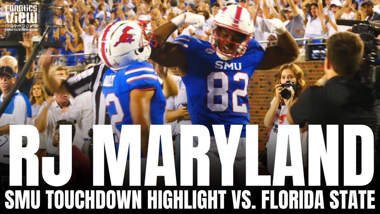 RJ Maryland Touchdown Catch From Kevin Jennings vs. Florida State | SMU Mustangs vs. Florida State