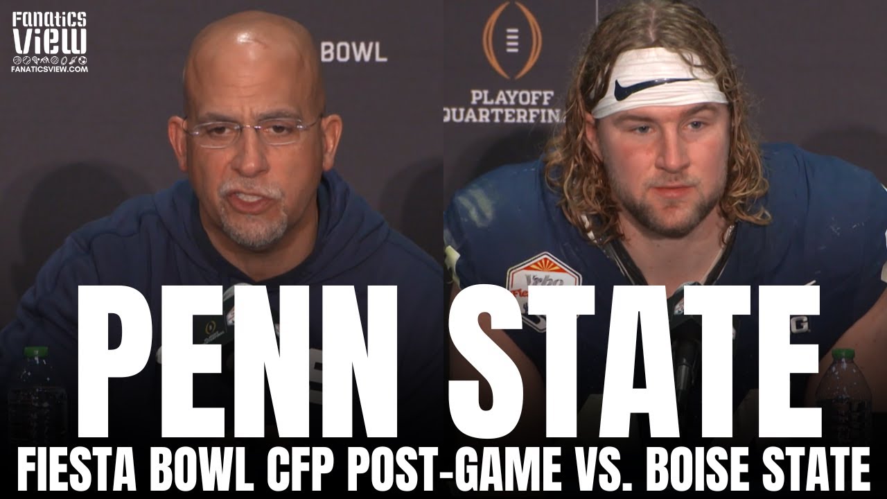 James Franklin & Penn State React to Fiesta Bowl CFP Win vs. Boise State, Facing Ashton Jeanty