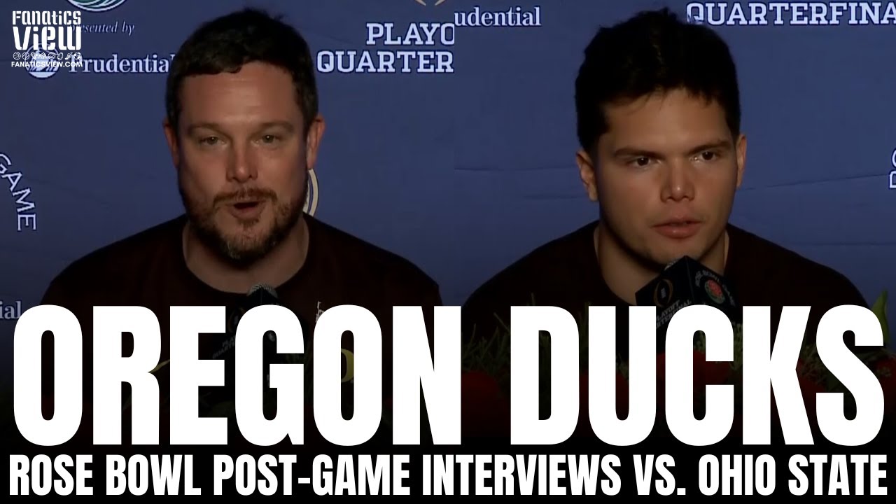 Oregon Ducks & Dan Lanning Respond to Blowout CFP Rose Bowl Loss vs. Ohio State Buckeyes