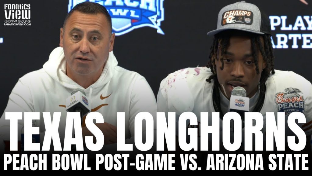 Steve Sarkisian & Texas Longhorns React to INSTANT CLASSIC Peach Bowl vs. Arizona State | Post-Game