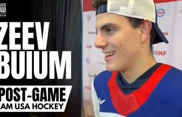 Zeev Buium Reacts to Team USA Beating Team Canada at World Juniors 2024 | USA Post-Game Interview