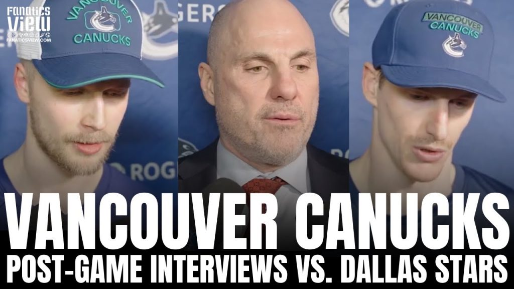 Rick Tocchet, Elias Pettersson & Tyler Myers Respond to Canucks Trading JT Miller, Loss vs. Dallas