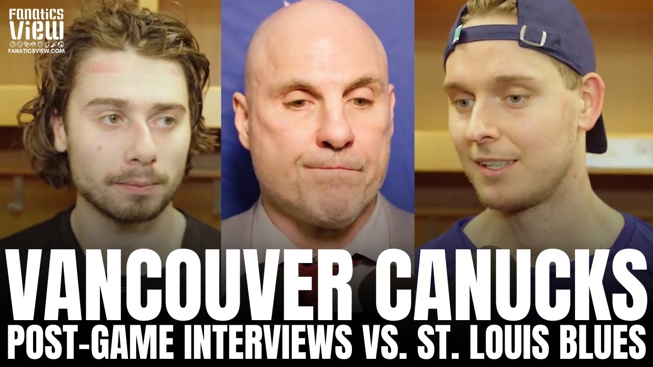 Rick Tocchet, Quinn Hughes & Kevin Lankinen Recap Canucks vs. Blues, Canucks Improved Play