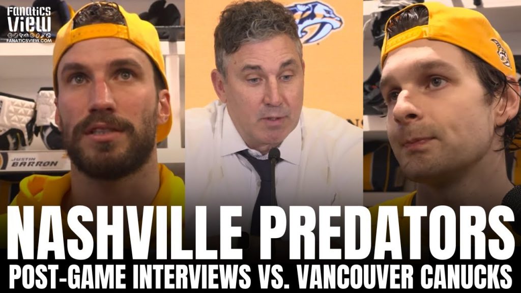 Roman Josi, Tommy Novak & Andrew Brunette Recap Nashville Predators vs. Canucks, Canucks Impressions