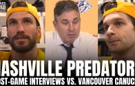 Roman Josi, Tommy Novak & Andrew Brunette Recap Nashville Predators vs. Canucks, Canucks Impressions