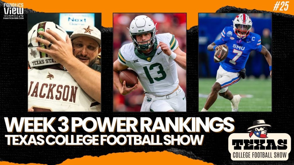 Texas College Football Week 3 Rankings of All Texas FBS Teams | Texas College Football Show EP25