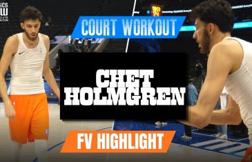 Chet Holmgren Works on 3-Point Shot, Hook Shot & Post Moves | Oklahoma City Thunder Court Workout