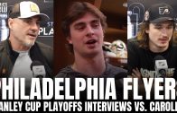 Rick Tocchet, Trevor Vegras, Porter Martone & Dan Vladar Discuss Flyers Being Down 3-0 vs. Carolina