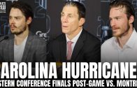 Rod Brind’Amour, Sebastian Aho & Andrei Svechnikov Recap Carolina GM3 ECF Overtime Win vs. Montreal