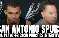 Victor Wembanyama & Mitch Johnson Discuss San Antonio Spurs vs. Minnesota Timberwolves Series
