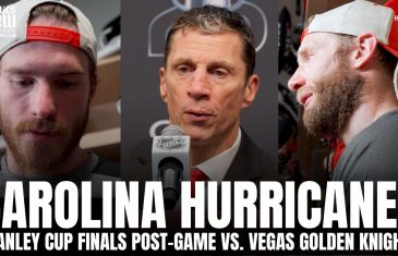Rod Brind’Amour, Andrei Svechnikov & Jordan Staal Respond to INSANE SWINGS of 2-OT GM3 vs. Vegas