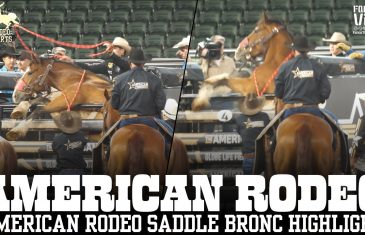 Bucking Horse NOT HAPPY at American Rodeo, Attempts to BUCK & CLIMB OUT of Chute